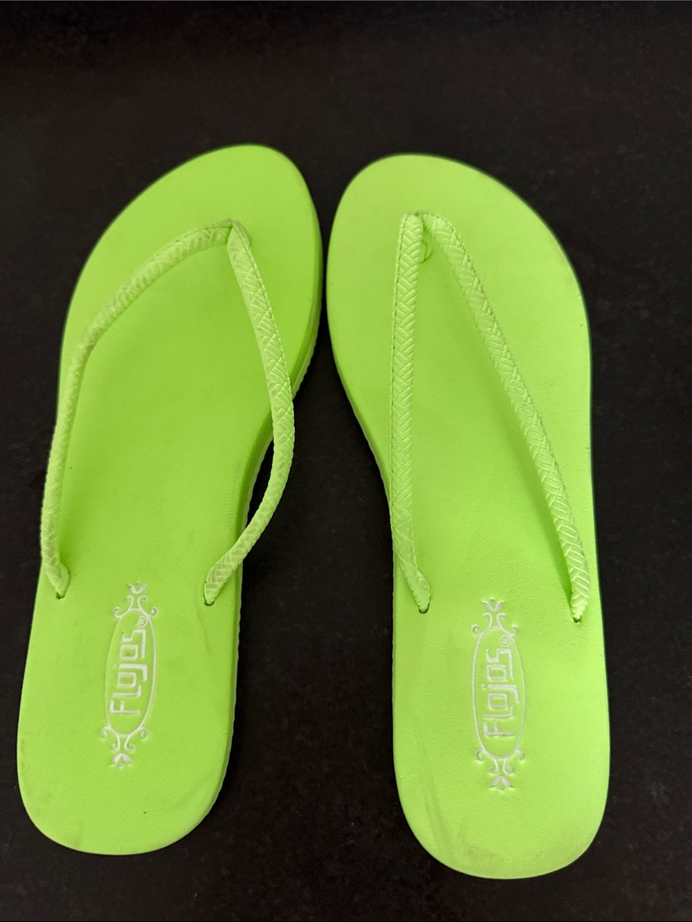 Flojos fiesta lite flip flop in neon green